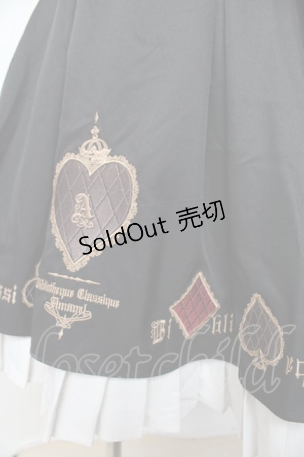 画像3: Amavel / トランプのデコレーションケーキスカート  黒 Y-25-10-03-154-CA-SK-SZ-ZY (3)