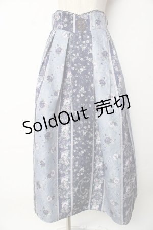 画像: axes femme / クードルローズ柄スカート M 紺 Y-25-10-03-157-AX-SK-SZ-ZI