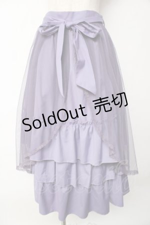 画像: axes femme / チュール×ティアードスカート F パープル Y-25-10-03-158-AX-SK-SZ-ZY