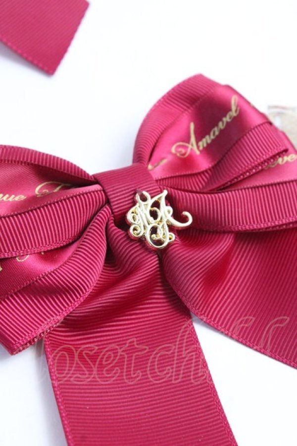 画像3: Amavel / モノグラムリボンクリップ  ワイン Y-25-10-03-018-CA-ZA-SZ-ZY (3)