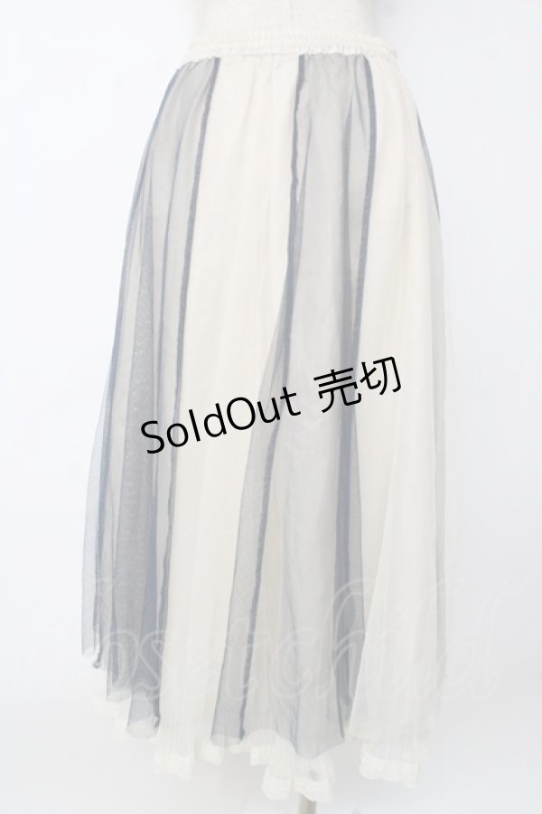 画像2: 【SALE】axes femme / チュール切替ミディスカート  生成り Y-25-10-03-170-AX-SK-SZ-ZT164 (2)