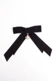 画像1: axes femme POETIQUE / ベルベットリボンクリップ  黒 Y-25-10-03-019-AX-AC-SZ-ZT422-F006 (1)