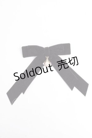 画像: 【SALE】axes femme POETIQUE / ベルベットリボンクリップ  黒 Y-25-10-03-019-AX-AC-SZ-ZT422-F006