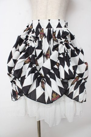 画像: ATELIER PIERROT / Diamond Circus Skirt  白×黒 Y-25-10-03-175-EL-SK-SZ-ZY