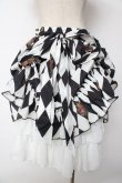 画像2: ATELIER PIERROT / Diamond Circus Skirt  白×黒 Y-25-10-03-175-EL-SK-SZ-ZY (2)