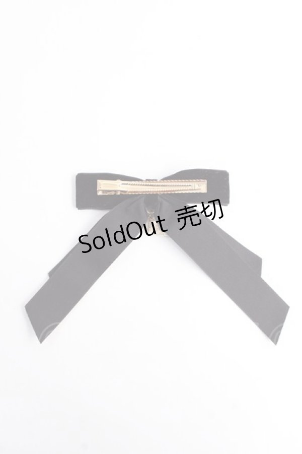 画像2: 【SALE】axes femme POETIQUE / ベルベットリボンクリップ  黒 Y-25-10-03-019-AX-AC-SZ-ZT422-F006 (2)