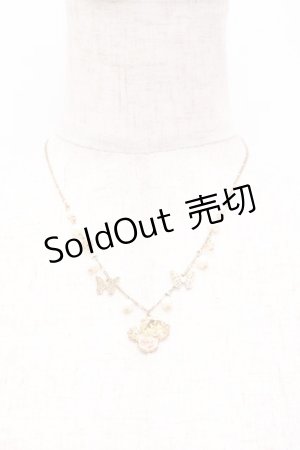 画像: axes femme / フラワーモチーフパールネックレス  ゴールド Y-25-10-03-003-AX-AC-HR-ZY