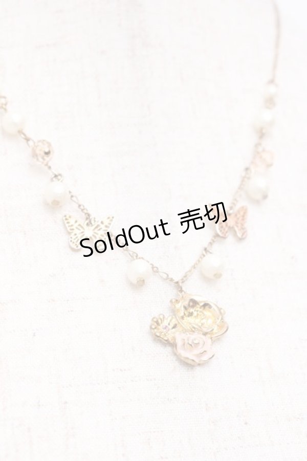 画像2: axes femme / フラワーモチーフパールネックレス  ゴールド Y-25-10-03-003-AX-AC-HR-ZY (2)