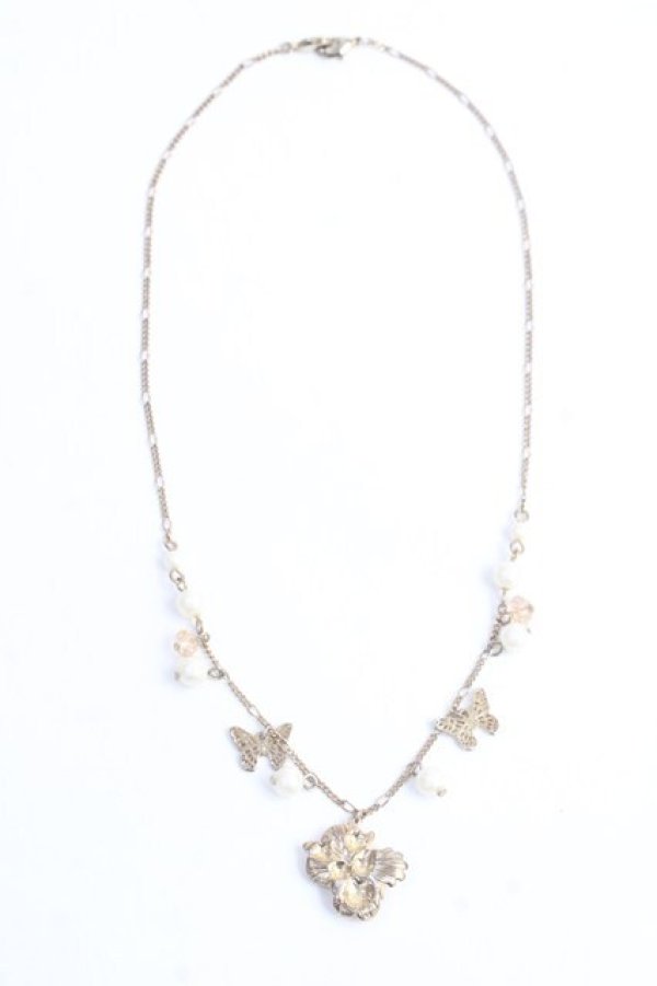 画像3: axes femme / フラワーモチーフパールネックレス  ゴールド Y-25-10-03-003-AX-AC-HR-ZY (3)