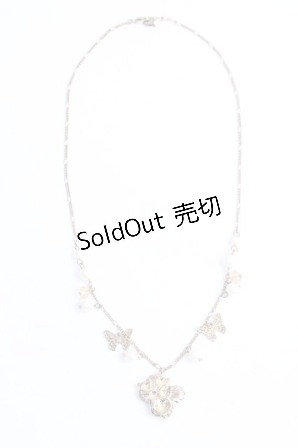 画像3: axes femme / フラワーモチーフパールネックレス  ゴールド Y-25-10-03-003-AX-AC-HR-ZY (3)