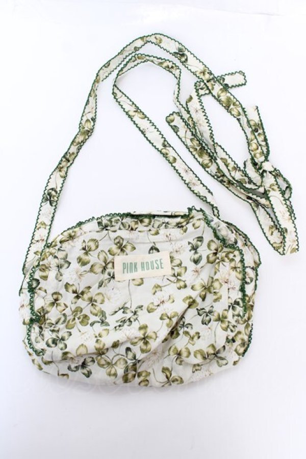 画像1: PINK HOUSE / White Cloverショルダーバッグ  ホワイト Y-25-10-05-073-LO-AC-SZ-ZY (1)