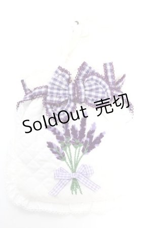 画像: PINK HOUSE / ラベンダー刺繍入りキルティングポシェット  オフシロ Y-25-10-05-075-LO-BG-SZ-ZY