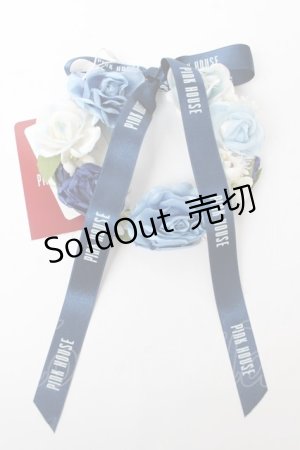 画像: PINK HOUSE / ローズリースコサージュ  ブルー Y-25-10-05-008-LO-ZA-SZ-ZY