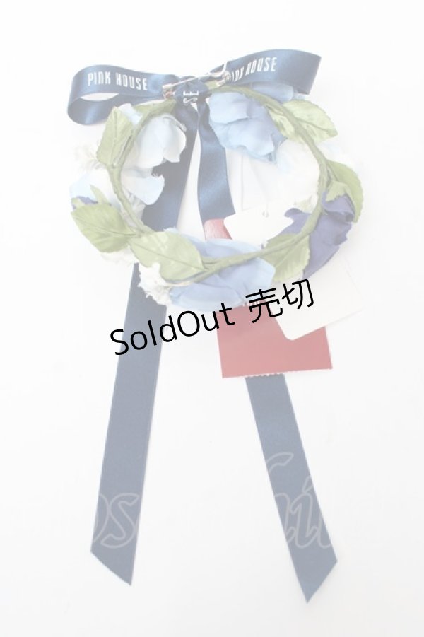 画像2: PINK HOUSE / ローズリースコサージュ  ブルー Y-25-10-05-008-LO-ZA-SZ-ZY (2)