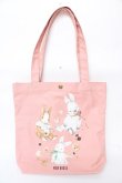 画像1: PINK HOUSE / クッキーラビッツプリントバッグ F ピンク Y-25-10-05-090-LO-BG-SZ-ZY (1)