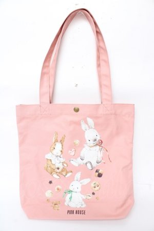 画像: PINK HOUSE / クッキーラビッツプリントバッグ F ピンク Y-25-10-05-090-LO-BG-SZ-ZY