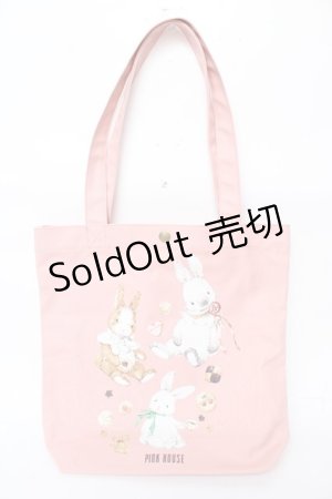 画像: PINK HOUSE / クッキーラビッツプリントバッグ F ピンク Y-25-10-05-090-LO-BG-SZ-ZY