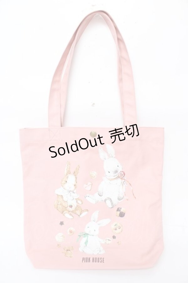 画像1: PINK HOUSE / クッキーラビッツプリントバッグ F ピンク Y-25-10-05-090-LO-BG-SZ-ZY (1)