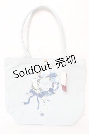 画像: PINK HOUSE / ローズリースプリントバッグ  サックス Y-25-10-05-091-LO-BG-SZ-ZY