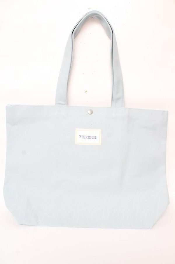 画像2: PINK HOUSE / カラフルロゴプリントトートバッグ  サックス Y-25-10-05-096-LO-BG-SZ-ZY (2)