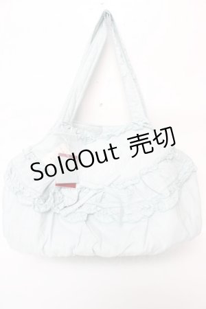 画像: PINK HOUSE / ロゴ刺繍入りローンバッグ F サックス Y-25-10-05-101-LO-BG-SZ-ZY
