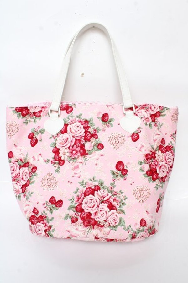 画像2: BABY,THE STARS SHINE BRIGHT / シュガーブーケ〜永遠の乙女の憧れ〜柄バケツ型Bag  ピンク Y-25-10-05-111-BA-BG-SZ-ZY (2)