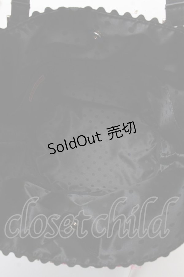 画像3: BABY,THE STARS SHINE BRIGHT / シュガーブーケ〜永遠の乙女の憧れ〜柄バケツ型Bag  黒 Y-25-10-05-112-BA-BG-SZ-ZY (3)