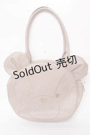 画像: axes femme kawaii / クマ型トートバッグ  ベージュ Y-25-10-05-116-AX-BG-SZ-ZY