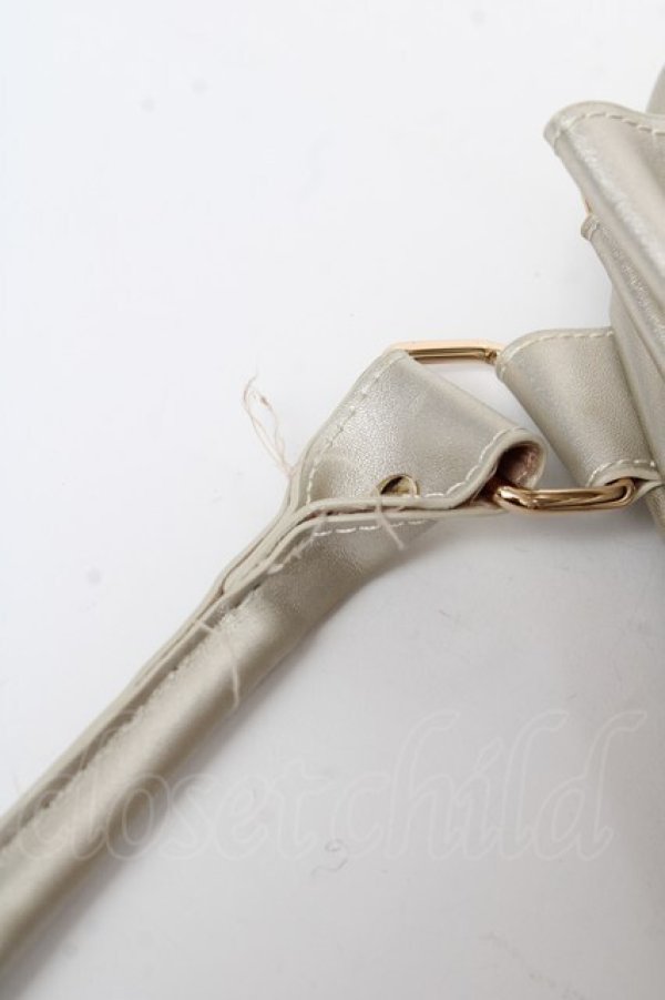 画像3: axes femme kawaii / ツインリボンラウンドハンドバッグ  ゴールド Y-25-10-05-117-AX-BG-SZ-ZY (3)