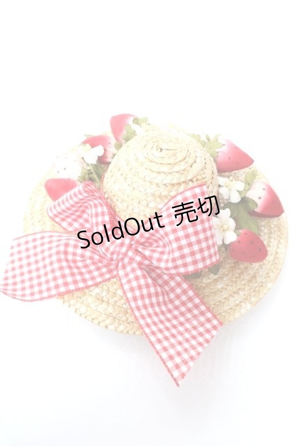 画像2: PINK HOUSE / Straw-berry Hat コサージュ   Y-25-10-05-014-LO-ZA-SZ-ZY (2)