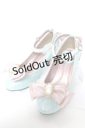 画像: Angelic Pretty / Victorian Ribbonシューズ S サックス Y-25-10-05-119-AP-SH-SZ-ZY