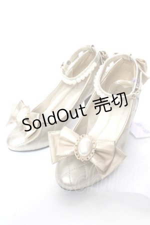 画像: Angelic Pretty / Victorian Ribbonシューズ S ゴールド Y-25-10-05-120-AP-SH-SZ-ZY