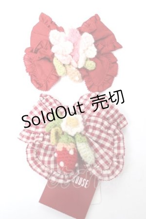 画像: PINK HOUSE / Berry Roseモチーフ付き2種リボンブローチセット  赤 Y-25-10-05-017-LO-AC-SZ-ZY