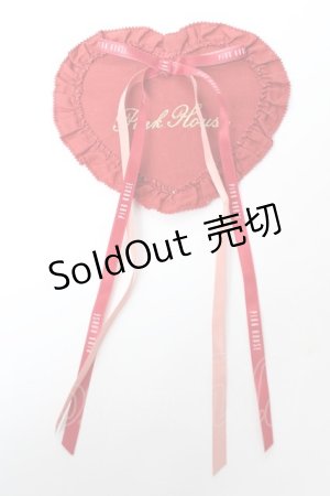 画像: PINK HOUSE / ロゴ刺繍ハートワッペン  赤 Y-25-10-05-022-LO-ZA-SZ-ZY