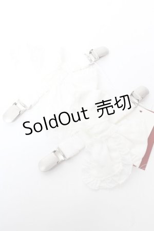 画像: PINK HOUSE / リボン付きたくし上げベルトクリップ2個セット  白 Y-25-10-05-024-LO-ZA-SZ-ZY