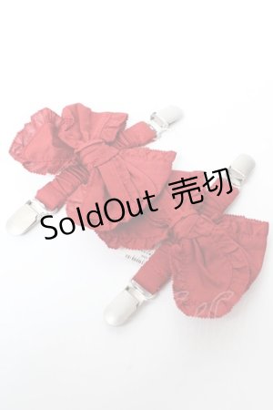 画像: PINK HOUSE / リボン付きたくし上げベルトクリップ2個セット  赤 Y-25-10-05-027-LO-ZA-SZ-ZY