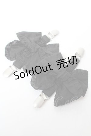 画像: PINK HOUSE / リボン付きたくし上げベルトクリップ2個セット  黒 Y-25-10-05-028-LO-ZA-SZ-ZY