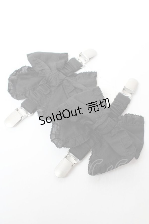 画像1: PINK HOUSE / リボン付きたくし上げベルトクリップ2個セット  黒 Y-25-10-05-028-LO-ZA-SZ-ZY (1)