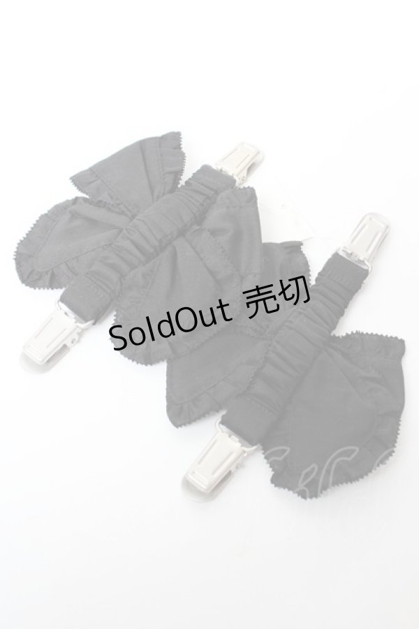 画像2: PINK HOUSE / リボン付きたくし上げベルトクリップ2個セット  黒 Y-25-10-05-028-LO-ZA-SZ-ZY (2)