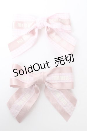 画像: PINK HOUSE / 【 PINK HOUSE × misako aoki 】リボンヘアクリップ2個セット  ピンク Y-25-10-05-029-LO-AC-SZ-ZY
