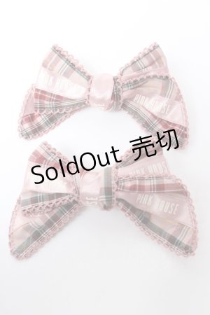 画像: PINK HOUSE / 【 PINK HOUSE × misako aoki 】リボンヘアクリップセット  ピンク Y-25-10-05-030-LO-AC-SZ-ZY
