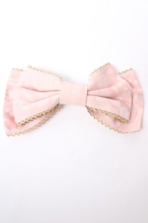 画像: Angelic Pretty / ホイップジャガードリボンバレッタ  ピンク Y-25-10-05-034-AP-ZA-SZ-ZY