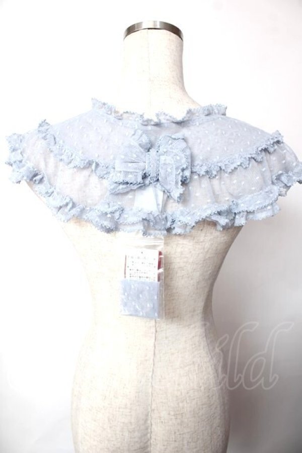 画像2: PINK HOUSE / ポルカドットチュールティペット  サックス Y-25-10-05-040-LO-ZA-SZ-ZY (2)