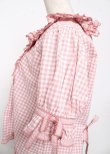 画像4: PINK HOUSE / ギンガムチェックパッチワークフリルブラウス F ピンク Y-25-10-06-033-LO-BL-SZ-ZY (4)