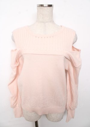 画像: axes femme / レイヤード風ニット F ピンク Y-25-10-06-045-AX-TO-SZ-ZY