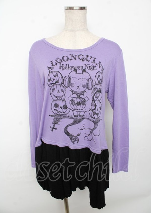画像1: ALGONQUINS / Halloween nightカットワンピース F パープル Y-25-10-06-046-AL-OP-SZ-ZY (1)
