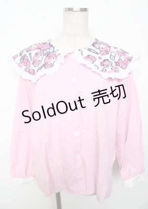 画像: ACDC RAG / マイメロディ ブラウス  ピンク Y-25-10-06-047-PU-BL-SZ-ZY