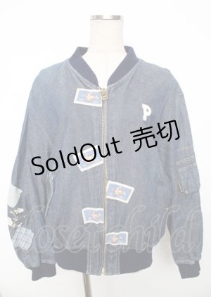 画像: PINK HOUSE / ゼッケン付きワッペンブルゾン  インディゴ Y-25-10-06-054-LO-CO-SZ-ZY