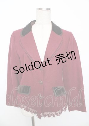 画像: axes femme / ベストドッキングテーラージャケット M ワイン Y-25-10-06-056-AX-JA-SZ-ZY