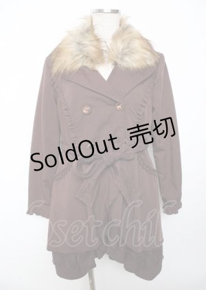 画像: axes femme / スリットトレンチコート  ブラウン Y-25-10-06-065-AX-CO-SZ-ZI